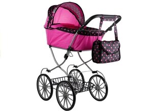 Ретро-коляска для кукол Alice XL, розово-черная цена и информация | Игрушки для девочек | kaup24.ee
