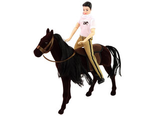 Фигурка лошади с аксессуарами Lean Toys, коричневая цена и информация | Игрушки для девочек | kaup24.ee
