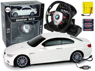 Raadio teel juhitav BMW M 3 valge 1:18 цена и информация | Игрушки для мальчиков | kaup24.ee