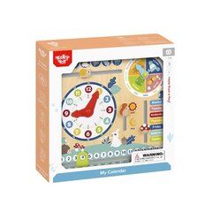 Деревянный календарь Tooky Toy цена и информация | Развивающие игрушки | kaup24.ee