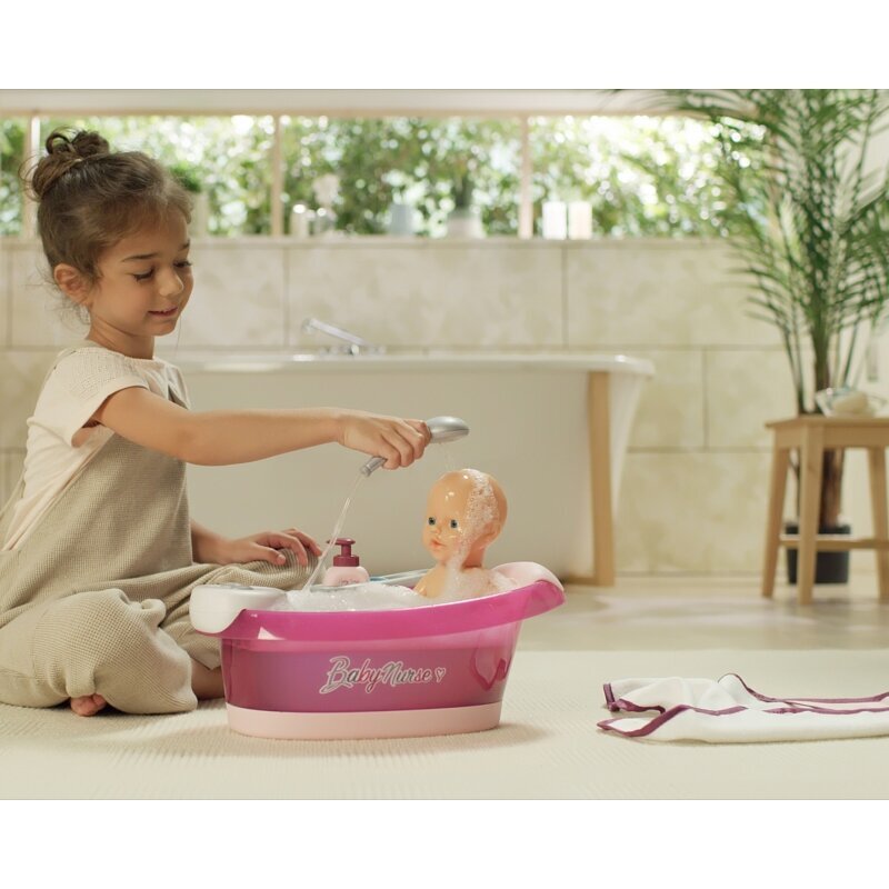 Nukuvann veemassaaži, duši, valgusti ja tarvikutega - Beebiõde, Smoby hind ja info | Tüdrukute mänguasjad | kaup24.ee