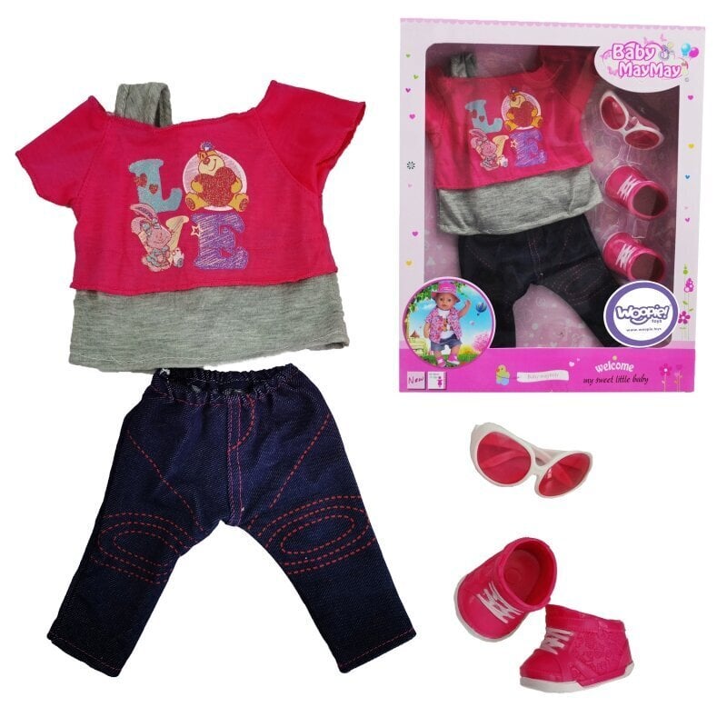 Moodsad riided nukule Woopie Love 43-46 cm hind ja info | Tüdrukute mänguasjad | kaup24.ee
