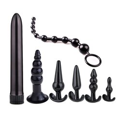 AnaaliToodeud ja dildo komplekt, must цена и информация | Анальные игрушки | kaup24.ee