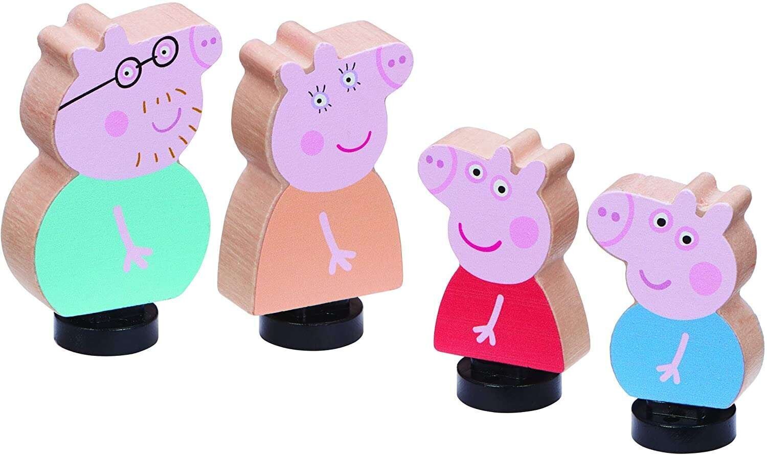 Puidust kujukesed Peppa Character 4-pack hind ja info | Tüdrukute mänguasjad | kaup24.ee