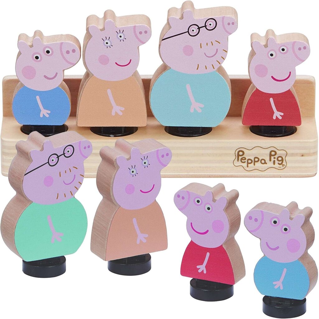 Puidust kujukesed Peppa Character 4-pack hind ja info | Tüdrukute mänguasjad | kaup24.ee