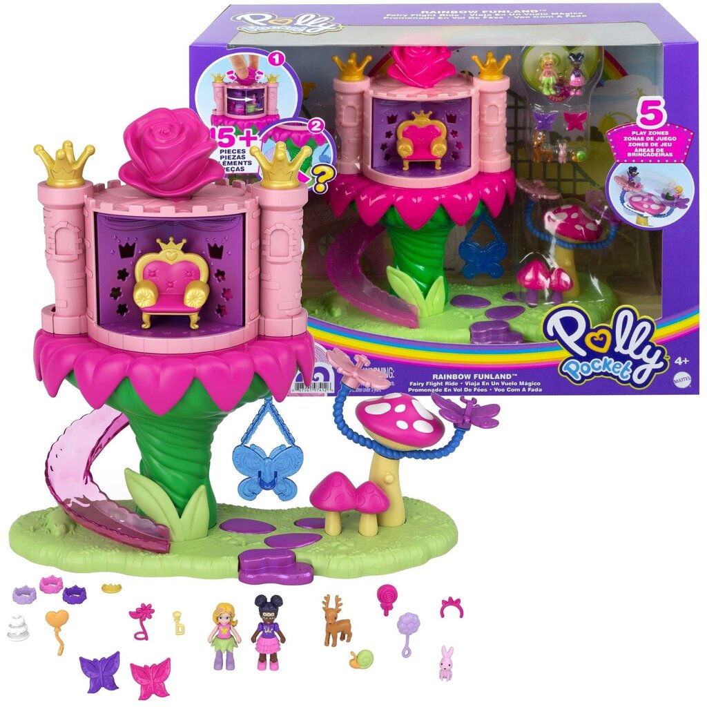 Komplekt Polly Pocket Vikerkaare haldjas funfair15 el. цена и информация | Tüdrukute mänguasjad | kaup24.ee