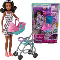 Komplekt Barbie lapsehoidja nukk Skipper jalutuskäru цена и информация | Игрушки для девочек | kaup24.ee