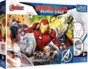 Kahepoolne pusle Super Maxi Strong Avengers 3in1 24 tükki цена и информация | Пазлы | kaup24.ee