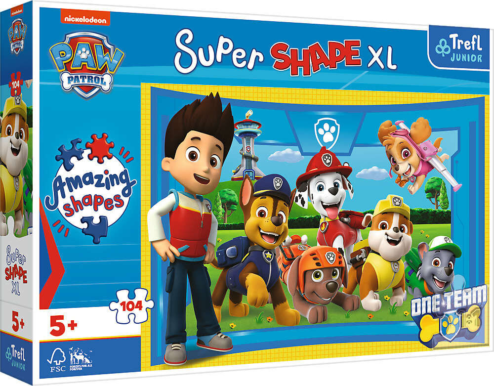 Puzzle Super Shapes XL Paw Patrol 104 tükki hind ja info | Pusled | kaup24.ee