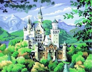 Maalimine numbrite järgi Sequin Art Neuschwanstein Castle hind ja info | Maalid numbri järgi | kaup24.ee