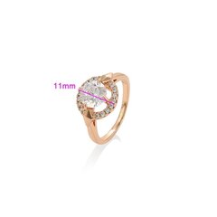 Позолоченное кольцо с цирконом цена и информация | Кольцо | kaup24.ee
