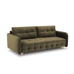 Бархатный диван-кровать Micadoni Scaleta, зеленый цвет цена и информация | Диваны | kaup24.ee