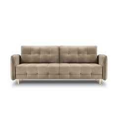 Бархатный диван-кровать Micadoni Scaleta, коричневый цвет цена и информация | Диваны | kaup24.ee