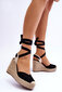 Naiste kõrge kiiluga sandaalid Lendy, mustad hind ja info | Naiste sandaalid | kaup24.ee