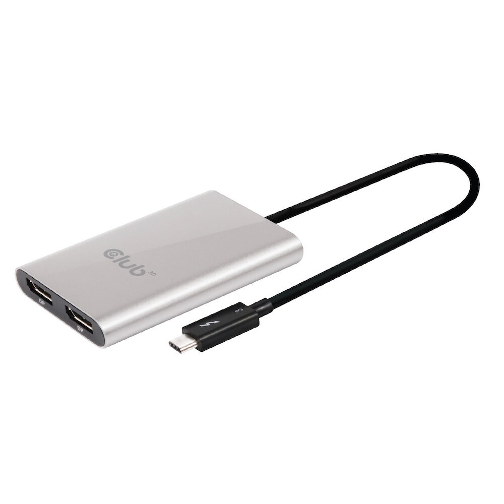 CLUB3D Thunderbolt™ 3 to 2x Displayport™ 1.2 Dual Monitor 4K 60Hz hind ja info | USB jagajad, adapterid | kaup24.ee