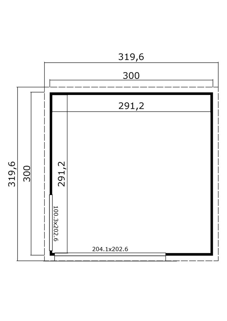 Aiamaja Domeo1, 8,48m2, tumehall hind ja info | Kuurid ja aiamajad | kaup24.ee