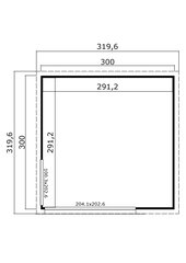 Aiamaja Domeo1, 8,48m2 Hall hind ja info | Kuurid ja aiamajad | kaup24.ee