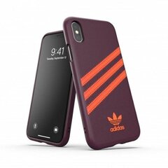 Adidas OR Moulded PU iPhone X|XS bordowo-pomarańczowy|maroon-orange 40561 цена и информация | Чехлы для телефонов | kaup24.ee