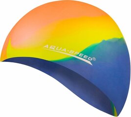 Ujumismüts Aqua Speed Bunt, tumesinine/roheline/kollane/oranž hind ja info | Ujumismütsid | kaup24.ee