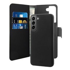 Puro Wallet Detachable Samsung S22 G901 2w1 czarne|black SGS22BOOKC3BLK цена и информация | Чехлы для телефонов | kaup24.ee