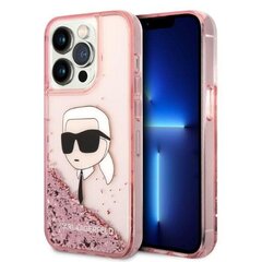Karl Lagerfeld KLHCP14XLNKHCP iPhone 14 Pro Max 6,7" różowy|pink hardcase Glitter Karl Head цена и информация | Чехлы для телефонов | kaup24.ee