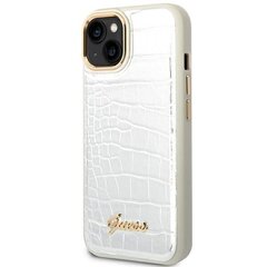 Guess GUHCP14MHGCRHS iPhone 14 Plus 6,7" srebrny|silver hardcase Croco Collection цена и информация | Чехлы для телефонов | kaup24.ee