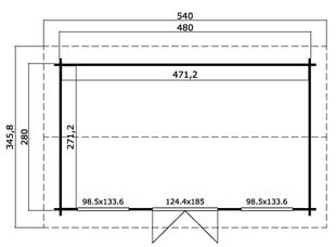 Aiamaja Pembro53, 12,78m2, tumehall цена и информация | Садовые сараи, дровницы | kaup24.ee