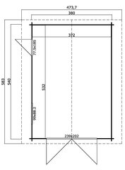 Garaaž Yarik540, 19,79m2, tumehall цена и информация | Садовые сараи, дровницы | kaup24.ee