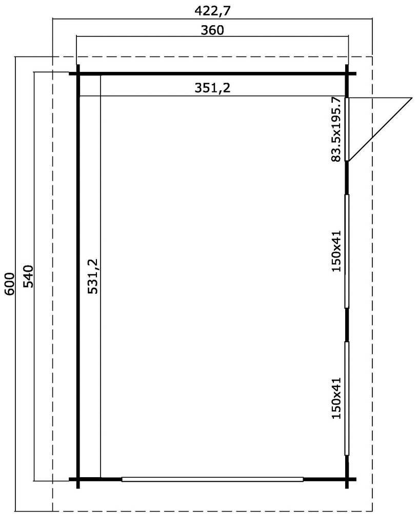 Garaaž Canberra, 18,66m2, hall цена и информация | Kuurid ja aiamajad | kaup24.ee