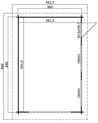 Garaaž Canberra, 18,66m2, tumehall цена и информация | Садовые сараи, дровницы | kaup24.ee