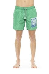 Meeste ujumispüksid Bikkembergs Beachwear, rohelised цена и информация | Плавки, плавательные шорты | kaup24.ee