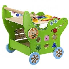 Puidust multifunktsionaalne lapsevanker, Viga Krokodilas hind ja info | Imikute mänguasjad | kaup24.ee