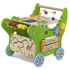 Puidust multifunktsionaalne lapsevanker, Viga Krokodilas цена и информация | Игрушки для малышей | kaup24.ee
