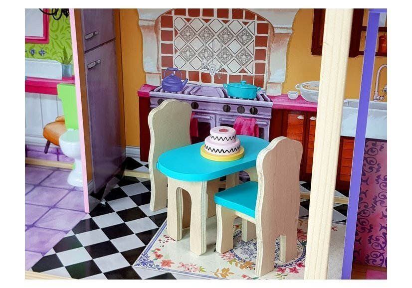 Puidust nukumaja koos tarvikutega, Stella hind ja info | Tüdrukute mänguasjad | kaup24.ee