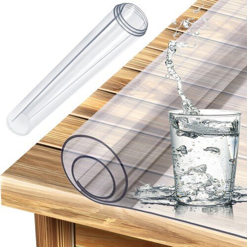 Laua kaitse matt, lauaplaadi kaitsematt 120x60cm, 1mm polükarbonaadist hind ja info | Laudlinad, lauamatid, servjetid | kaup24.ee