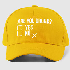 Кепка Are you drunk?, желтый цвет цена и информация | Оригинальные шапки | kaup24.ee