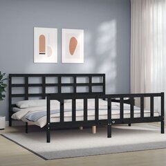 Кровать металлическая, черная, 140 x 200 см цена и информация | Кровати | kaup24.ee