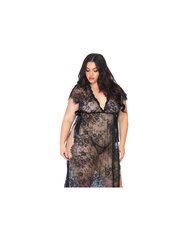 LEG AVENUE LACE KAFTEN ROBE AND THONG 1X-2X цена и информация | Сексуальное женское белье | kaup24.ee