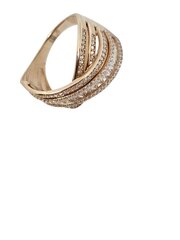 Золотое кольцо с цирконами №19 цена и информация | Кольцо | kaup24.ee