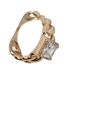 Золотое кольцо №19 с цирконами цена и информация | Кольцо | kaup24.ee