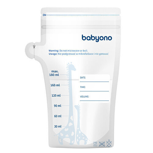 Piimakotid BabyOno 1084, 20 tk. x 180 ml цена и информация | Laste sööginõud | kaup24.ee