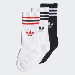 Adidas Original sokid poistele 3-pakkis Crew Sock 3P H32442 H32442-S hind ja info | Poiste sukkpüksid ja sokid | kaup24.ee