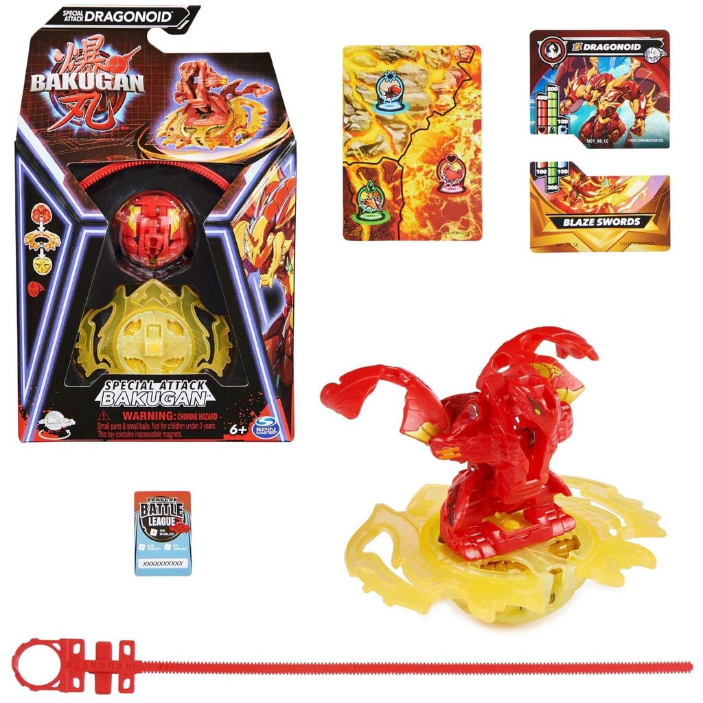Action figuur Spin Master Bakugan Special Attack Dragonoid Spinning ring + kaardid hind ja info | Poiste mänguasjad | kaup24.ee