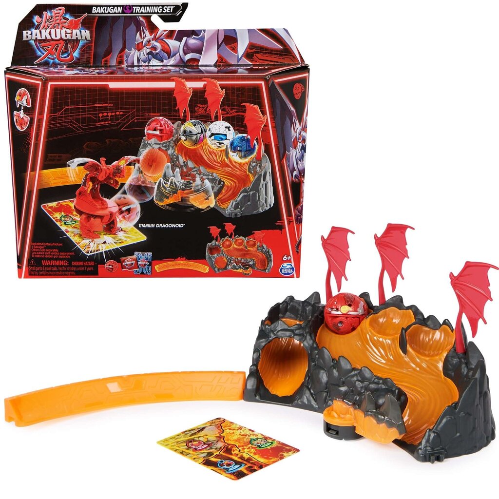 Komplekt Bakugan Training + Titanium Dragonoid Dragon Clan Figure Red hind ja info | Poiste mänguasjad | kaup24.ee