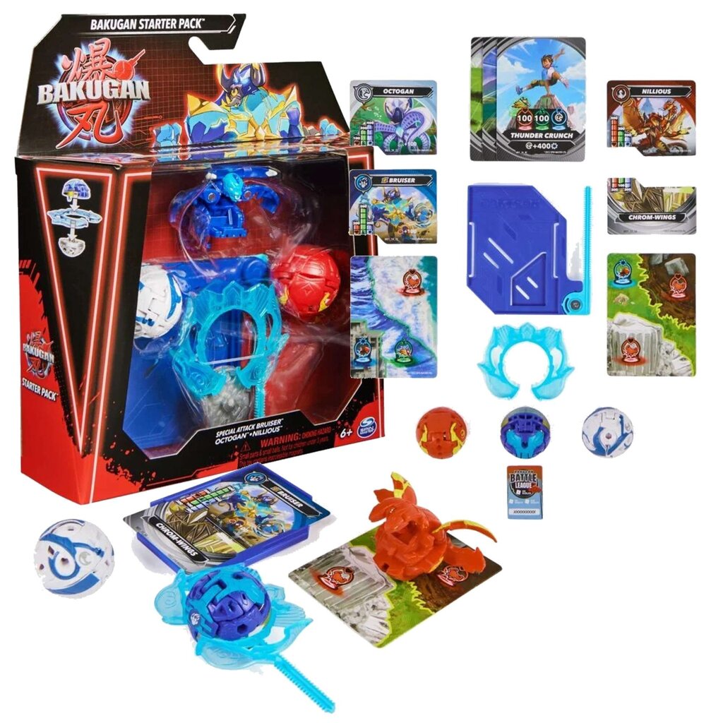 Komplekt Bakugan starter Special Attack Bruiser Octagon Nillious 3 figuuri  цена | kaup24.ee