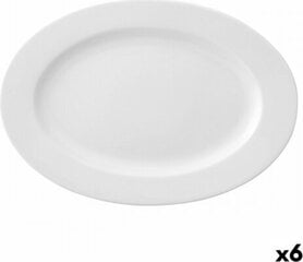 Плоская тарелка Ariane Prime Овальный Керамика Белый (38 x 25 cm) (6 штук) цена и информация | Посуда, тарелки, обеденные сервизы | kaup24.ee