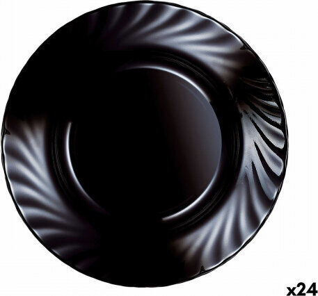 Luminarc Trianon plaat, must, 22,5 cm, 24 tk hind ja info | Lauanõud ja kööginõud | kaup24.ee