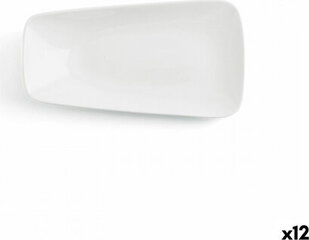 Плоская тарелка Ariane Vital Прямоугольный Керамика Белый (24 x 13 cm) (12 штук) цена и информация | Посуда, тарелки, обеденные сервизы | kaup24.ee