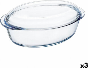 Форма для выпечки Pyrex Classic С крышкой 33 x 20 x 10 cm Прозрачный Cтекло (3 штук) цена и информация | Посуда, тарелки, обеденные сервизы | kaup24.ee