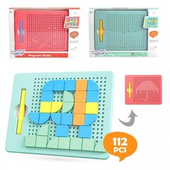 Magnetiline puzzle tahvel koos tarvikutega Woopie, 112 detaili hind ja info | Arendavad mänguasjad | kaup24.ee